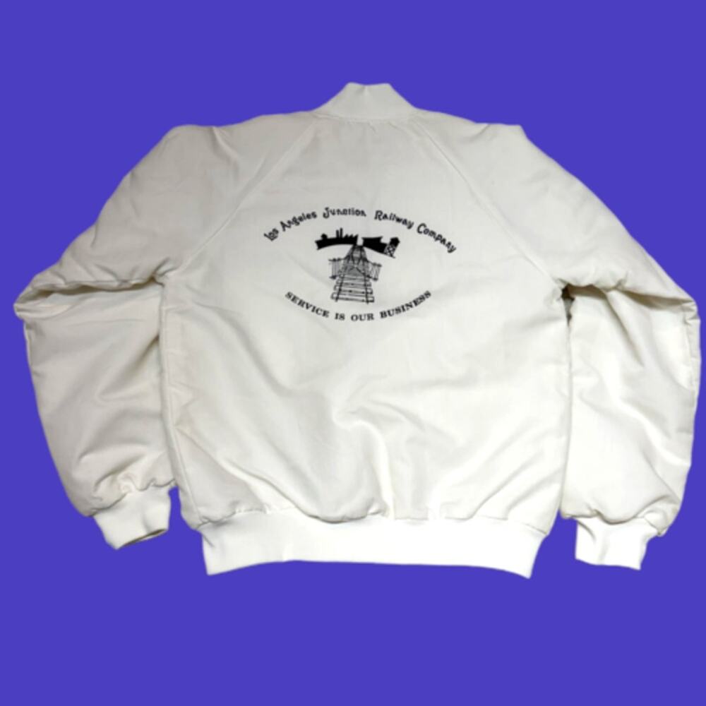 Vintage Los Angeles Railway Company Satin Jacket Small Hartwell Made in USA